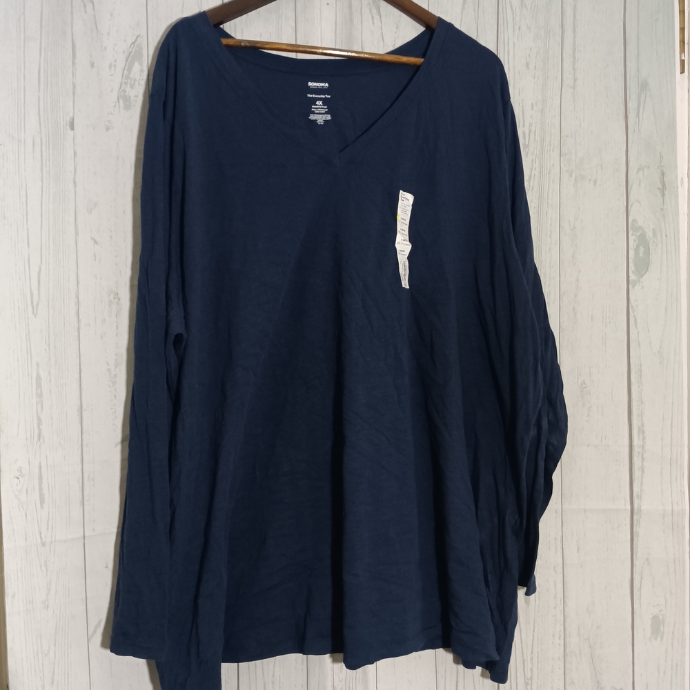 Sonoma Navy Blue Long Sleeve Top Sz 4X